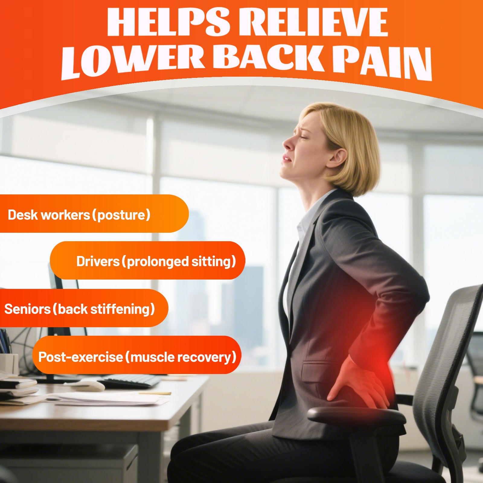 3 in 1 Electric Lumbar Support Pillow with Traction,Vibration & Heat