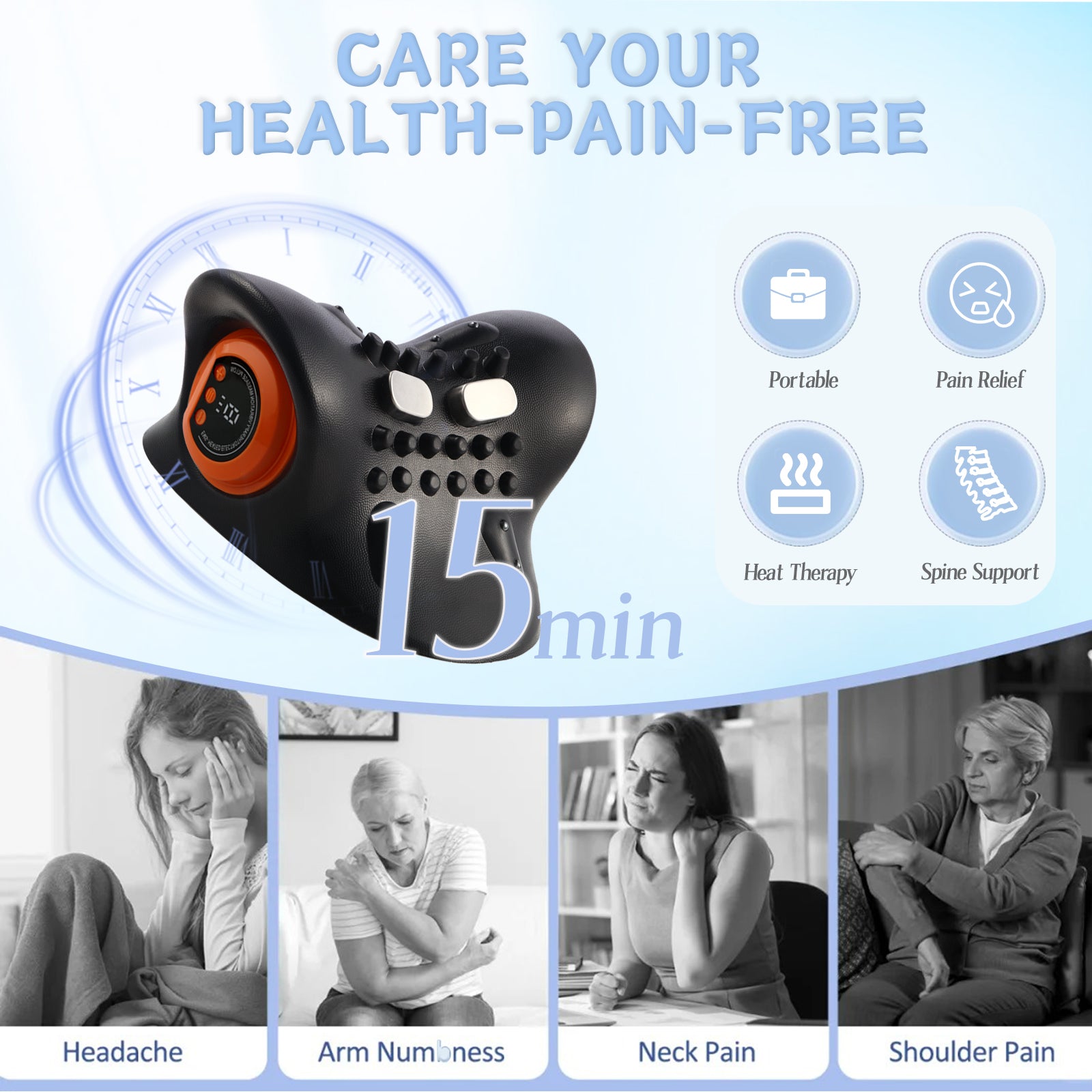 Neck & Shoulder Massager With Heat