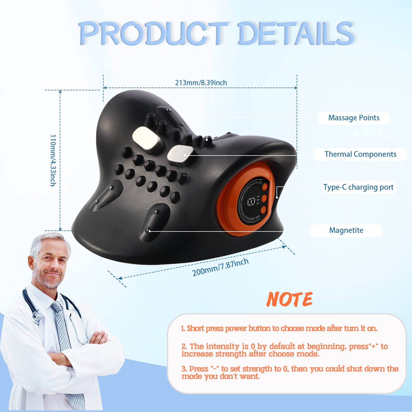 Neck & Shoulder Massager With Heat
